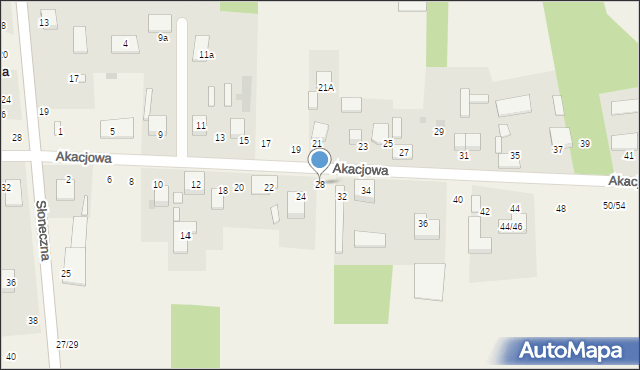 Wola Hankowska, Akacjowa, 28, mapa Wola Hankowska