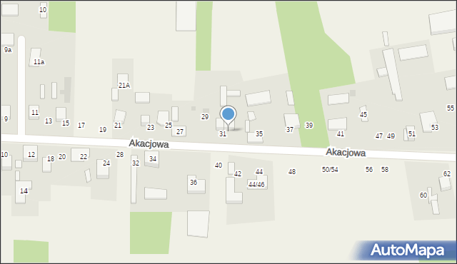 Wola Hankowska, Akacjowa, 33, mapa Wola Hankowska