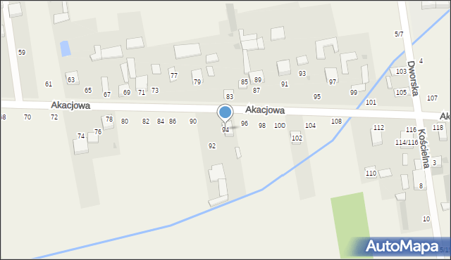 Wola Hankowska, Akacjowa, 94, mapa Wola Hankowska