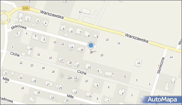 Wola Rasztowska, Akacjowa, 18, mapa Wola Rasztowska