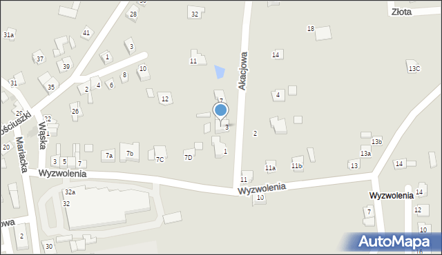 Wolbrom, Akacjowa, 9A, mapa Wolbrom