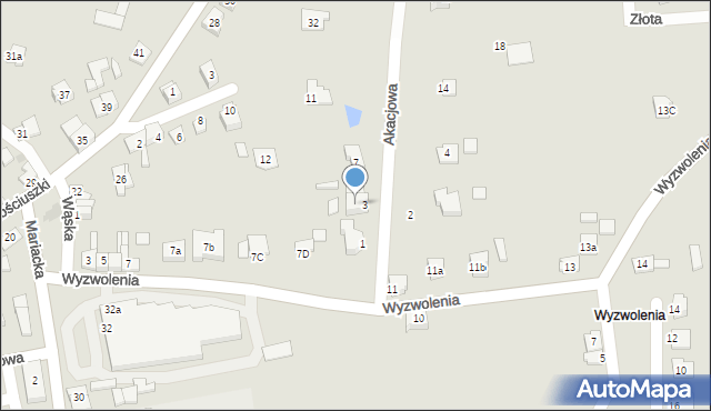 Wolbrom, Akacjowa, 9A, mapa Wolbrom