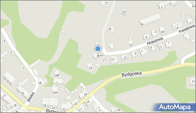 Wyrzysk, Akacjowa, 15, mapa Wyrzysk