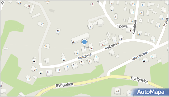 Wyrzysk, Akacjowa, 4, mapa Wyrzysk