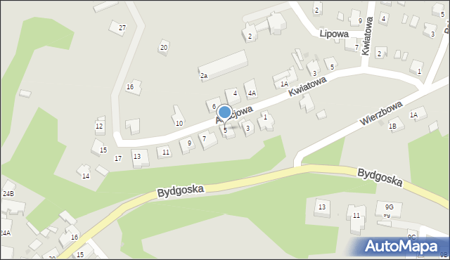 Wyrzysk, Akacjowa, 5, mapa Wyrzysk