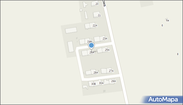 Żabice, Akacjowa, 26A, mapa Żabice
