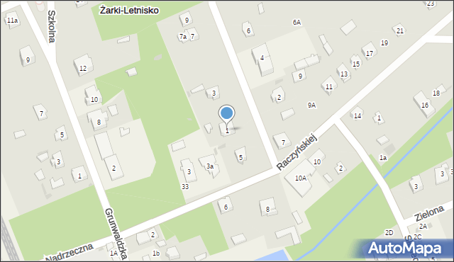 Żarki-Letnisko, Akacjowa, 1, mapa Żarki-Letnisko