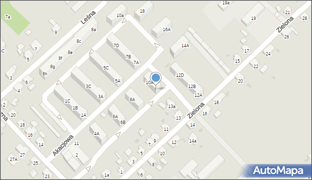 Zdzieszowice, Akacjowa, 10B, mapa Zdzieszowice