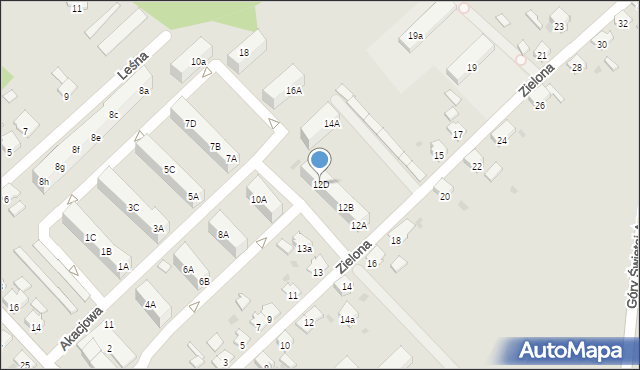 Zdzieszowice, Akacjowa, 12D, mapa Zdzieszowice