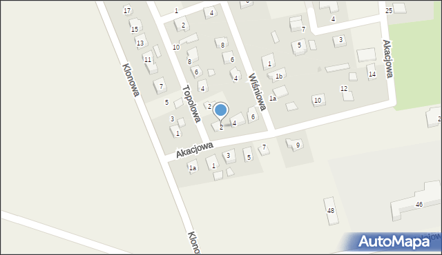 Żurawice, Akacjowa, 2, mapa Żurawice