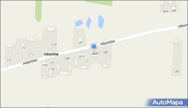 Albertów, Albertów, 166A, mapa Albertów