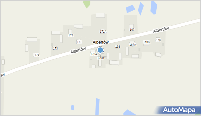 Albertów, Albertów, 170B, mapa Albertów