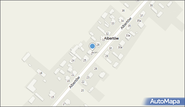 Albertów, Albertów, 27, mapa Albertów