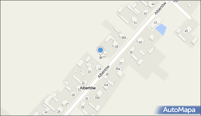 Albertów, Albertów, 36, mapa Albertów