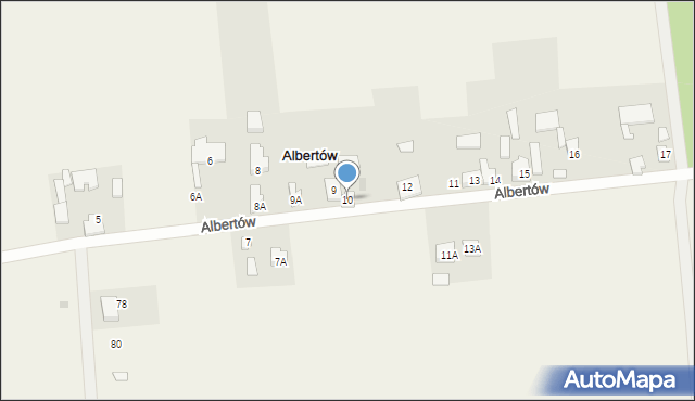 Albertów, Albertów, 10, mapa Albertów