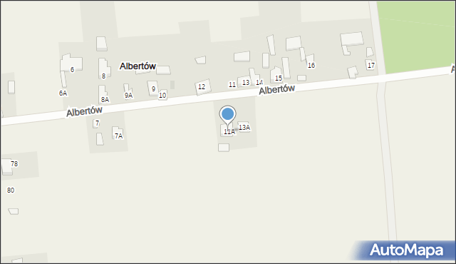 Albertów, Albertów, 11A, mapa Albertów