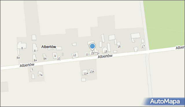 Albertów, Albertów, 13, mapa Albertów