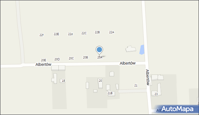 Albertów, Albertów, 20A, mapa Albertów