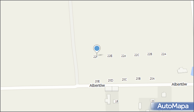 Albertów, Albertów, 55E, mapa Albertów