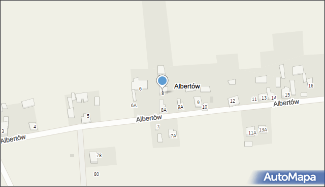 Albertów, Albertów, 8, mapa Albertów