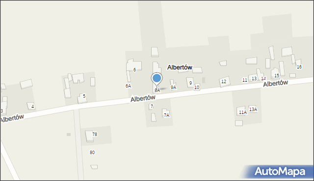 Albertów, Albertów, 8A, mapa Albertów