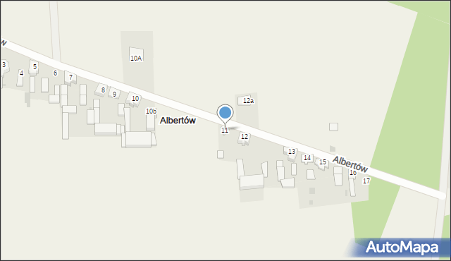 Albertów, Albertów, 11, mapa Albertów