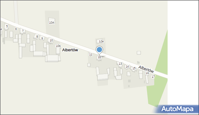 Albertów, Albertów, 12, mapa Albertów