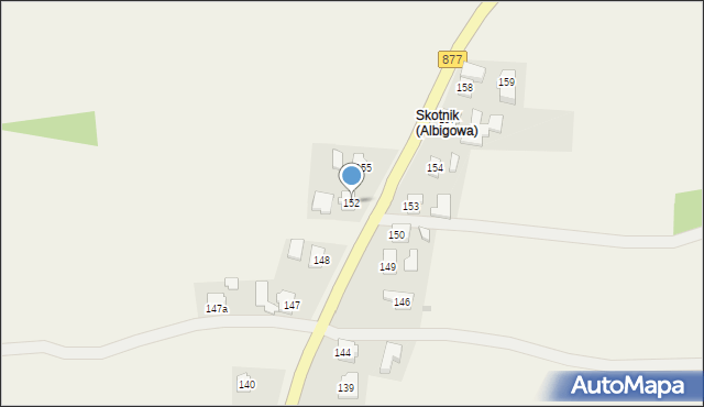 Albigowa, Albigowa, 152, mapa Albigowa