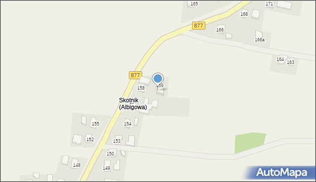 Albigowa, Albigowa, 159a, mapa Albigowa