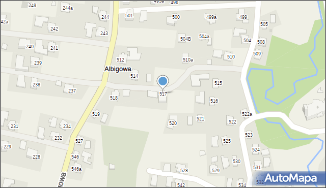 Albigowa, Albigowa, 517, mapa Albigowa