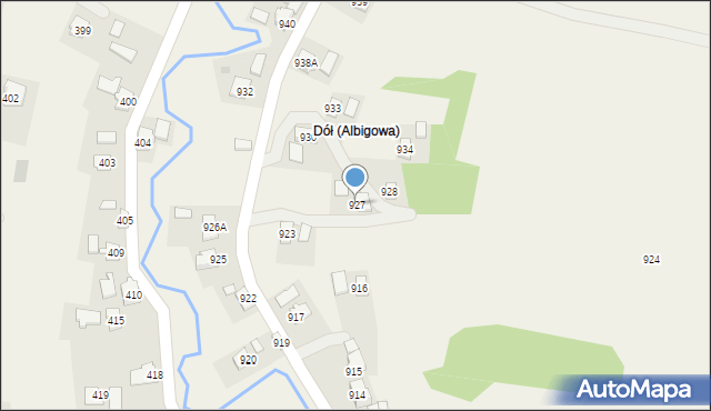 Albigowa, Albigowa, 927, mapa Albigowa