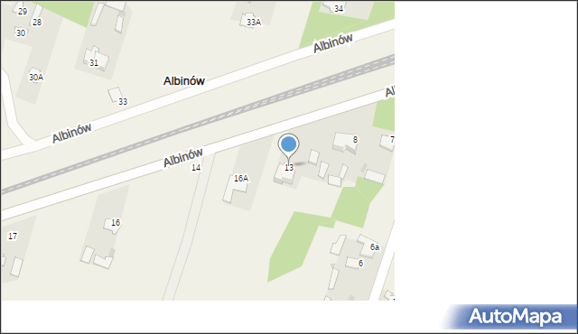 Albinów, Albinów, 13, mapa Albinów