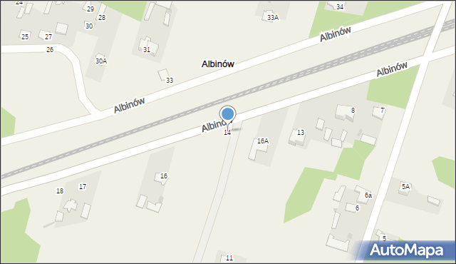 Albinów, Albinów, 14, mapa Albinów