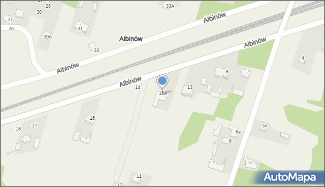 Albinów, Albinów, 16A, mapa Albinów