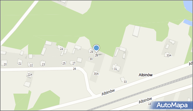 Albinów, Albinów, 28, mapa Albinów