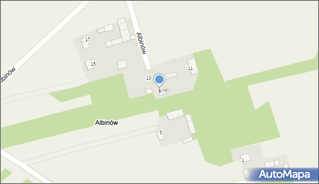 Albinów, Albinów, 9, mapa Albinów