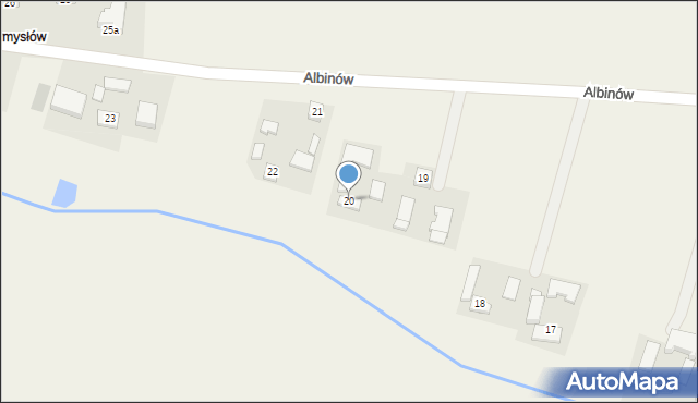 Albinów, Albinów, 20, mapa Albinów