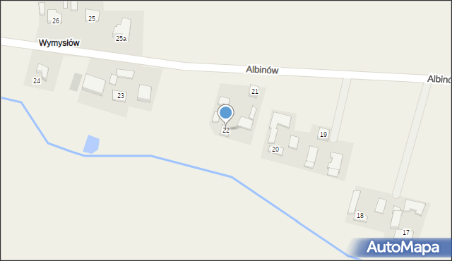 Albinów, Albinów, 22, mapa Albinów