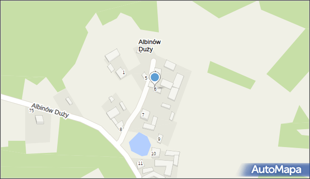 Albinów Duży, Albinów Duży, 6, mapa Albinów Duży