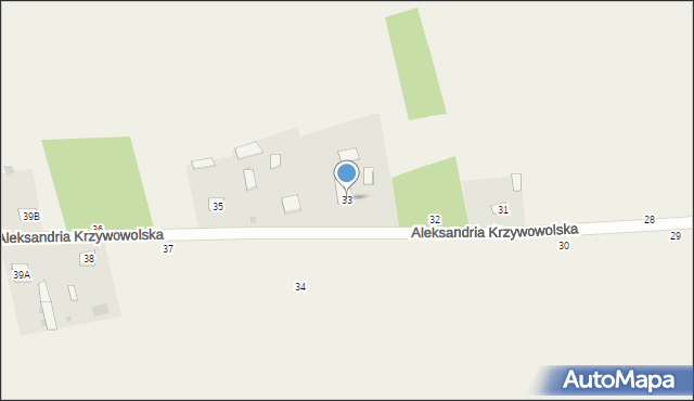 Aleksandria Krzywowolska, Aleksandria Krzywowolska, 33, mapa Aleksandria Krzywowolska