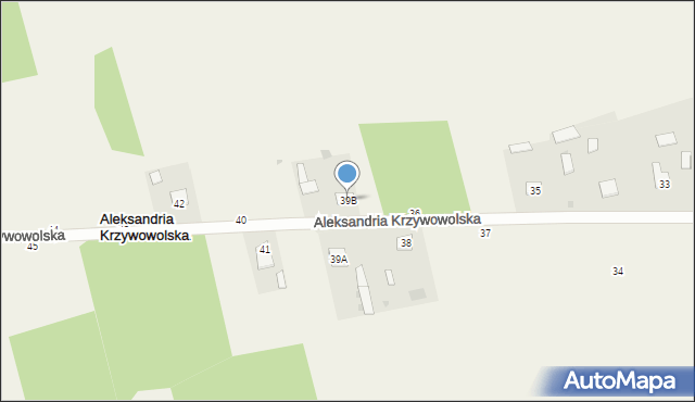 Aleksandria Krzywowolska, Aleksandria Krzywowolska, 39B, mapa Aleksandria Krzywowolska