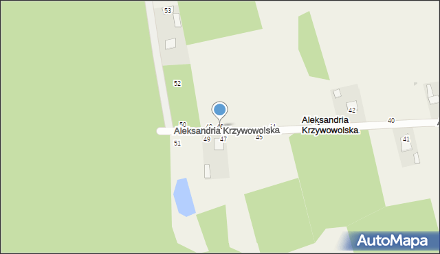 Aleksandria Krzywowolska, Aleksandria Krzywowolska, 46, mapa Aleksandria Krzywowolska