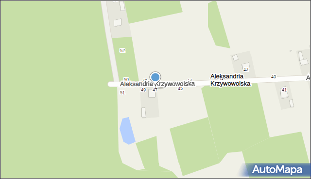 Aleksandria Krzywowolska, Aleksandria Krzywowolska, 47, mapa Aleksandria Krzywowolska