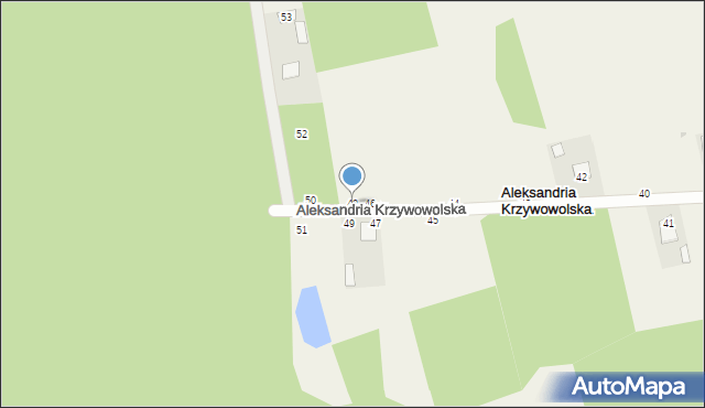 Aleksandria Krzywowolska, Aleksandria Krzywowolska, 48, mapa Aleksandria Krzywowolska