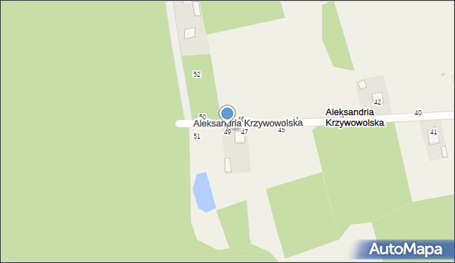 Aleksandria Krzywowolska, Aleksandria Krzywowolska, 49, mapa Aleksandria Krzywowolska