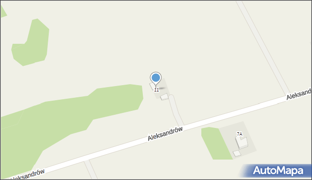 Aleksandrów, Aleksandrów, 11, mapa Aleksandrów