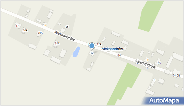 Aleksandrów, Aleksandrów, 12, mapa Aleksandrów