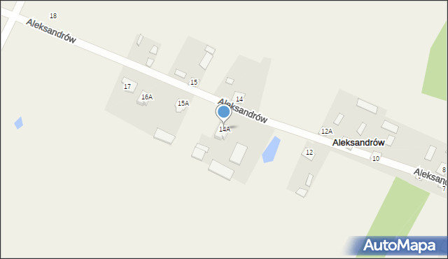 Aleksandrów, Aleksandrów, 14A, mapa Aleksandrów