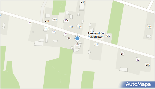 Aleksandrów, Aleksandrów, 43c, mapa Aleksandrów