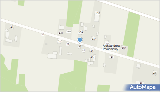 Aleksandrów, Aleksandrów, 45, mapa Aleksandrów